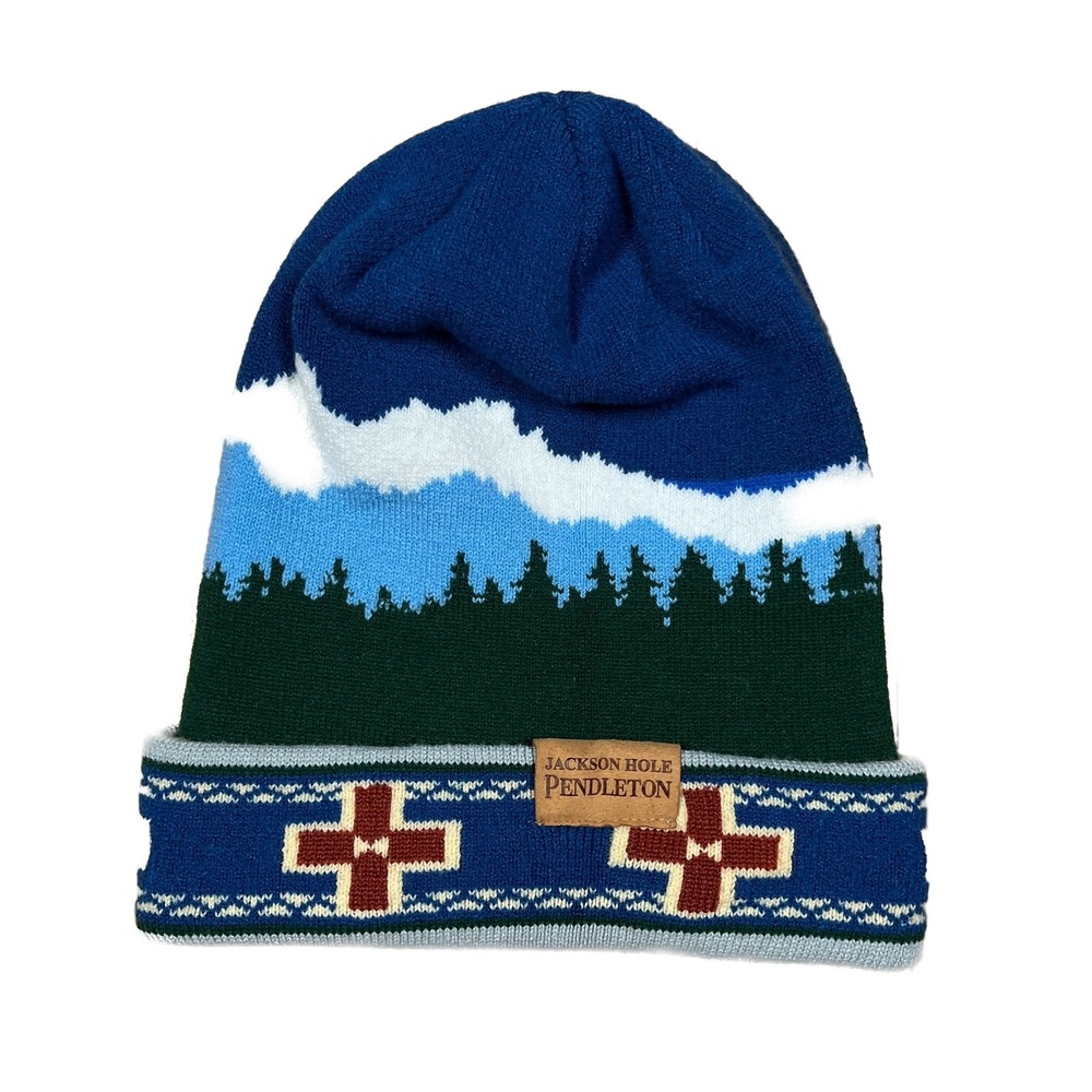 Pendleton Jackson Hole Knit Beanie Forest Mountain Winter